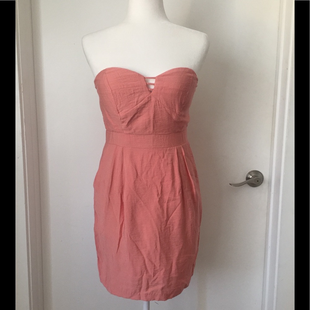 BCBGeneration Strapless Pink Dress